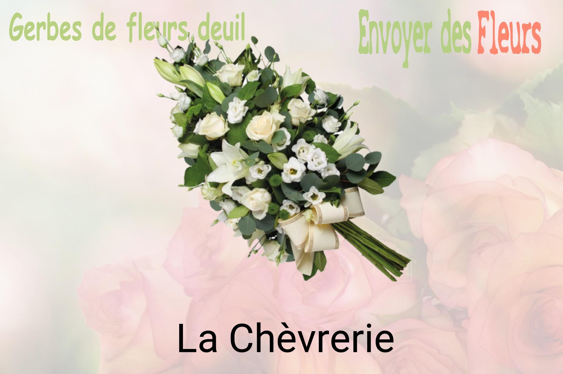 Gerbe de fleurs de deuil livrée à La Chèvrerie